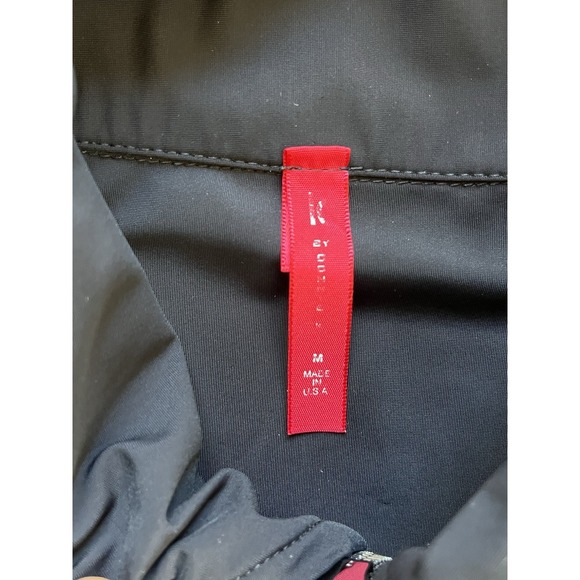 IC By Connie K Jumpsuit Women Barrel Leg Zip Up Lightweight Stretch Black Medium - Picture 10 of 11